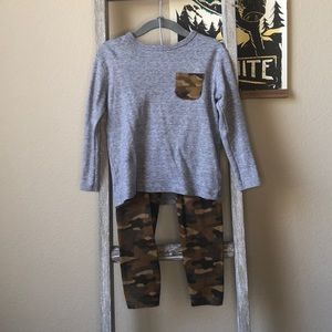 Size 3 Uniqlo Unisex Camo Sweatshirt Outfit